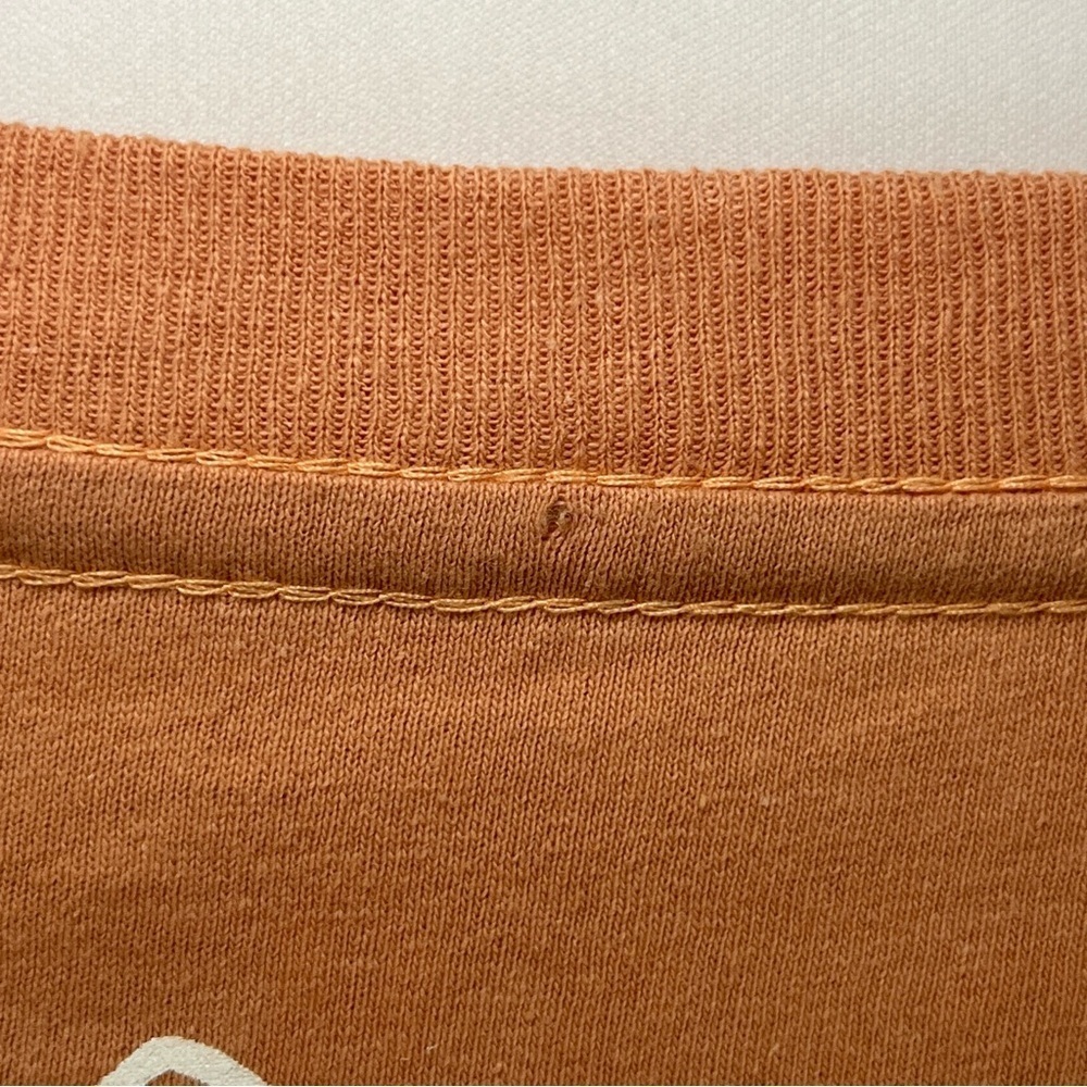 DISNEY, STITCH TEE SHIRT, Logo Front & Back, Adult L, Peach/Coral, Cropped Ohana - Picture 6 of 9